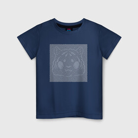 Детская футболка хлопок с принтом Tiger Illusion в Курске, 100% хлопок | круглый вырез горловины, полуприлегающий силуэт, длина до линии бедер | art | illusion | арт | иллюзия | линии | надпись | оптическая | оптическая иллюзия