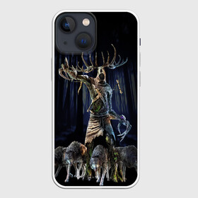 Чехол для iPhone 13 mini с принтом Leszy в Курске,  |  | Тематика изображения на принте: leshy | leszy | the witcher | wild hunt | witcher 3 | ведьмак | ведьмак 3 | волки | дикая охота | леший