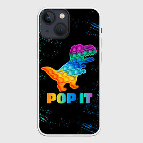 Чехол для iPhone 13 mini с принтом POP IT DINOSAUR |  ДИНОЗАВР в Курске,  |  | Тематика изображения на принте: pop it | popit | антистресс | динозавр | игрушка | поп ит | попит | пузырчатая плёнка | пупырка | симпл димпл | симплдимпл