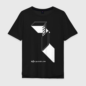 Мужская футболка хлопок Oversize с принтом Архитектон 1Б в Курске, 100% хлопок | свободный крой, круглый ворот, “спинка” длиннее передней части | архитектон | архитектура | геометрия | конструкция | тени