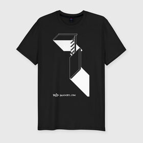 Мужская футболка хлопок Slim с принтом Архитектон 1Б в Курске, 92% хлопок, 8% лайкра | приталенный силуэт, круглый вырез ворота, длина до линии бедра, короткий рукав | архитектон | архитектура | геометрия | конструкция | тени