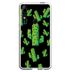 Чехол для Honor P Smart Z с принтом Cactus Time - Веселые кактусы в Курске, Силикон | Область печати: задняя сторона чехла, без боковых панелей | cactus time | веселый | зеленый | кактусы | милый