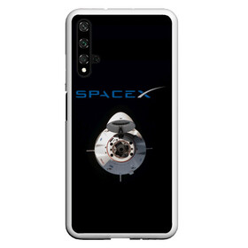 Чехол для Honor 20 с принтом SpaceX Dragon 2 в Курске, Силикон | Область печати: задняя сторона чехла, без боковых панелей | Тематика изображения на принте: rocket | ship | space | spaceship | spacex | икс | корабль | космический | космос | ракета | спейс