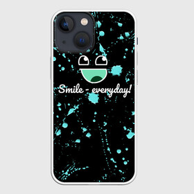 Чехол для iPhone 13 mini с принтом Smile Evereday   Улыбайся в Курске,  |  | кислота | подарок | пятна | смайл | улыбка