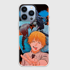 Чехол для iPhone 13 Pro с принтом Дэндзи и Макима в Курске,  |  | anime | blood | chainsaw man | demon | denji | devil | makima | monster | pochita | аниме | демон | дьявол | дэндзи | кровь | макима | монстр | почита | человек бензопила