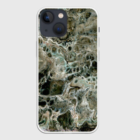Чехол для iPhone 13 mini с принтом Инопланетный камуфляж в Курске,  |  | абстрактный | космос | краска | натуральный | паутина | пена | психоделический | психоделия | пятна | пятна краски | разводы | разводы краски | разливы краски | серый | фантазийный | фантастика