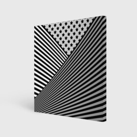 Холст квадратный с принтом Полосатый комбинированный узор в Курске, 100% ПВХ |  | звезды | комбинированный | молодежный | монохромный | полосатый | серый и черный | современный | черно белый