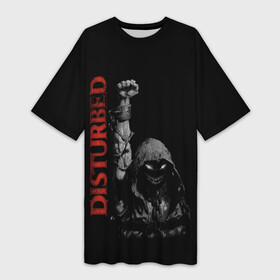 Платье-футболка 3D с принтом DISTURBED в Курске,  |  | dark | disturbed | dreiman | grunge | hardcore | metal | monster | music | punk | rock | usa | гранж | дистербд | дрейман | метал | музыка | панк | рок