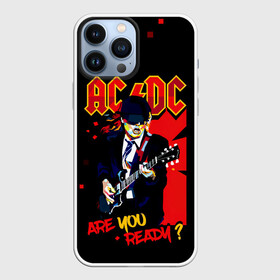 Чехол для iPhone 13 Pro Max с принтом ARE YOU REDY AC DC в Курске,  |  | ac dc | acdc | acdc ас дс | angus | back in black | highway to hell | mckinnon | you | австралийская | ангус янг | ас дс | асдс | блюз | в форме | гитара | группа | крис слэйд | метал | молния | музыка | певец | рок | рок н ролл | стиви янг