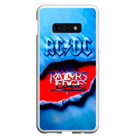 Чехол для Samsung S10E с принтом AC/DC - The Razor’s Edge в Курске, Силикон | Область печати: задняя сторона чехла, без боковых панелей | Тематика изображения на принте: ac dc | acdc | acdc ас дс | angus | back in black | highway to hell | mckinnon | you | австралийская | ангус янг | ас дс | асдс | блюз | в форме | гитара | группа | крис слэйд | метал | молния | музыка | певец | рок | рок н ролл | стиви янг