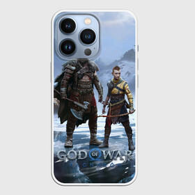 Чехол для iPhone 13 Pro с принтом Кратос и Атрей Рагнарек в Курске,  |  | armor | atreus | axe | bow | games | god of war | ice | kratos | loki | mountains | nextgen | playstation 5 | ps5 | ragnarok | winter | wolves | атрей | бог войны | броня | волки | горы | зима | игры | кратос | лед | локи | лук | некстген | плейстейшен 5 