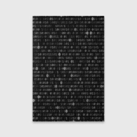 Обложка для паспорта матовая кожа с принтом Бинарный код в Курске, натуральная матовая кожа | размер 19,3 х 13,7 см; прозрачные пластиковые крепления | Тематика изображения на принте: matrix | бинарный код | единица | единицы | матрица | нули | нули и единицы | нуль
