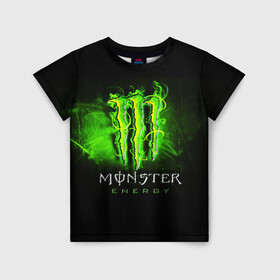 Детская футболка 3D с принтом MONSTER ENERGY NEON | НЕОН в Курске, 100% гипоаллергенный полиэфир | прямой крой, круглый вырез горловины, длина до линии бедер, чуть спущенное плечо, ткань немного тянется | monster | monster energy | монстер | монстер енерджи | монстер енэрджи | монстер энерджи | неон | энергетик | энергетический напиток