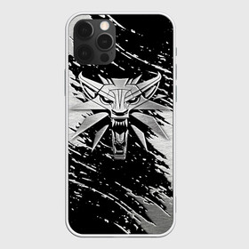 Чехол для iPhone 12 Pro с принтом THE WITCHER LOGO STEEL  в Курске, силикон | область печати: задняя сторона чехла, без боковых панелей | the witcher | ведьмак | железо | зе витчер | игра | компьютерная игра | лого | логотип | сталь