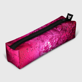 Пенал школьный 3D с принтом Розовые Пузырьки в Курске, 100% полиэстер | плотная ткань, застежка на молнии | абстрактный розовый | неоновый розовый | розовая вода | розовый мир