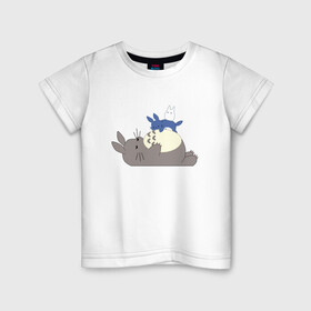 Детская футболка хлопок с принтом Sleepy Totoro в Курске, 100% хлопок | круглый вырез горловины, полуприлегающий силуэт, длина до линии бедер | ghibli | japan | nature | neigbor | neighbour | totoro | анимация | аниме | гибли | друг | животные | лес | милый | мир | миядзаки | мой сосед тоторо | мульт | мультфильм | природа | сосед | тоторо | хаяо | хранитель | япония