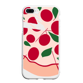 Чехол для iPhone 7Plus/8 Plus матовый с принтом пицца и ломтик в Курске, Силикон | Область печати: задняя сторона чехла, без боковых панелей | быстро | вкусно | еда | италия | кухня | пицца | тесто
