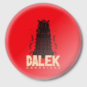 Значок с принтом Dalek в Курске,  металл | круглая форма, металлическая застежка в виде булавки | doctor who | serial | доктор кто | путешествия во времени | сериал | сериалы | фантастика