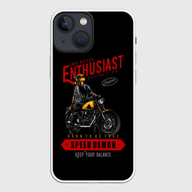 Чехол для iPhone 13 mini с принтом Демон скорости в Курске,  |  | moto | motorcycle | мопеды | мото | мотоцикл | мотоциклист | мотоциклисту | мотоциклисты | мотоцыклы