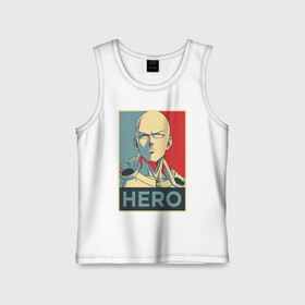 Детская майка хлопок с принтом Сайтама постер в Курске,  |  | hero | onepunch | onepunchman | pop art | poster hope | saitama | ванпанчмен | герой | поп арт | сайтама