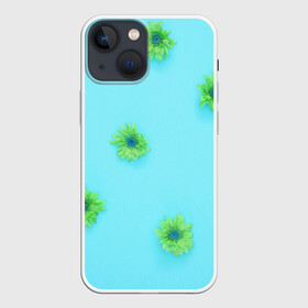 Чехол для iPhone 13 mini с принтом Зеленые Цветочки в Курске,  |  | зеленые цветочки | маленькие цветочки | цветы