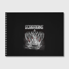 Альбом для рисования с принтом SCORPIONS в Курске, 100% бумага
 | матовая бумага, плотность 200 мг. | Тематика изображения на принте: chainge | forever | germany | grunge | king | metal | music | punk | return | rock | scorpions | wind | ветер | германия | гранж | корона | метал | панк | перемен | рок | скорпионс | хард рок