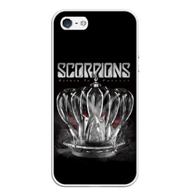 Чехол для iPhone 5/5S матовый с принтом SCORPIONS в Курске, Силикон | Область печати: задняя сторона чехла, без боковых панелей | Тематика изображения на принте: chainge | forever | germany | grunge | king | metal | music | punk | return | rock | scorpions | wind | ветер | германия | гранж | корона | метал | панк | перемен | рок | скорпионс | хард рок