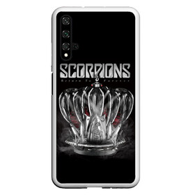 Чехол для Honor 20 с принтом SCORPIONS в Курске, Силикон | Область печати: задняя сторона чехла, без боковых панелей | Тематика изображения на принте: chainge | forever | germany | grunge | king | metal | music | punk | return | rock | scorpions | wind | ветер | германия | гранж | корона | метал | панк | перемен | рок | скорпионс | хард рок