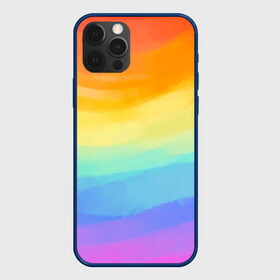 Чехол для iPhone 12 Pro с принтом РАДУЖНЫЕ ВОЛНЫ | RAINBOW WAVES (Z) в Курске, силикон | область печати: задняя сторона чехла, без боковых панелей | color | paint | rainbow | rainbow waves | waves | волны | краска | радуга | радужная | радужные волны | цветная | яркая