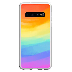 Чехол для Samsung Galaxy S10 с принтом РАДУЖНЫЕ ВОЛНЫ | RAINBOW WAVES (Z) в Курске, Силикон | Область печати: задняя сторона чехла, без боковых панелей | Тематика изображения на принте: color | paint | rainbow | rainbow waves | waves | волны | краска | радуга | радужная | радужные волны | цветная | яркая