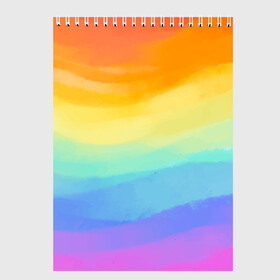 Скетчбук с принтом РАДУЖНЫЕ ВОЛНЫ | RAINBOW WAVES (Z) в Курске, 100% бумага
 | 48 листов, плотность листов — 100 г/м2, плотность картонной обложки — 250 г/м2. Листы скреплены сверху удобной пружинной спиралью | Тематика изображения на принте: color | paint | rainbow | rainbow waves | waves | волны | краска | радуга | радужная | радужные волны | цветная | яркая
