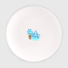 Тарелка с принтом Мороженко-слайм в Курске, фарфор | диаметр - 210 мм
диаметр для нанесения принта - 120 мм | арт | вафельный стаканчик | крио | лёд | мороженное | рисунок | слайм | слаймы