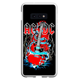 Чехол для Samsung S10E с принтом AC/DC гитара  в Курске, Силикон | Область печати: задняя сторона чехла, без боковых панелей | Тематика изображения на принте: ac dc | acdc | acdc ас дс | angus | back in black | highway to hell | mckinnon | you | австралийская | ангус янг | ас дс | асдс | блюз | в форме | гитара | группа | крис слэйд | метал | молния | музыка | певец | рок | рок н ролл | стиви янг