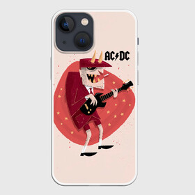 Чехол для iPhone 13 mini с принтом Ангус Янг AC DC в Курске,  |  | ac dc | acdc | acdc ас дс | angus | back in black | highway to hell | mckinnon | you | австралийская | ангус янг | ас дс | асдс | блюз | в форме | гитара | группа | крис слэйд | метал | молния | музыка | певец | рок | рок н ролл | стиви янг