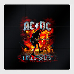 Магнитный плакат 3Х3 с принтом AC/DC HELLS BELLS в Курске, Полимерный материал с магнитным слоем | 9 деталей размером 9*9 см | ac dc | acdc | acdc ас дс | angus | back in black | highway to hell | mckinnon | you | австралийская | ангус янг | ас дс | асдс | блюз | в форме | гитара | группа | крис слэйд | метал | молния | музыка | певец | рок | рок н ролл | стиви янг