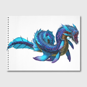 Альбом для рисования с принтом Глубинный левиафан в Курске, 100% бумага
 | матовая бумага, плотность 200 мг. | арт | глубина | дракон | левиафан | море | океан | рисунок | фантастический зверь | фантастическое животное