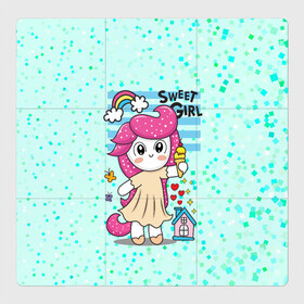 Магнитный плакат 3Х3 с принтом Милая девочка пони  в Курске, Полимерный материал с магнитным слоем | 9 деталей размером 9*9 см | девочка | единорог | маленькая девочка | милашка | милая | пони