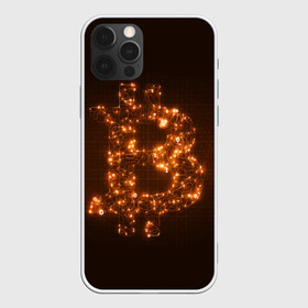 Чехол для iPhone 12 Pro с принтом СВЕТЯЩИЙСЯ BITCOIN в Курске, силикон | область печати: задняя сторона чехла, без боковых панелей | Тематика изображения на принте: bitcoin | btc | coin | биткоин | биткойн | валюта | деньги | криптовалюта | монета | платёжная система | технология