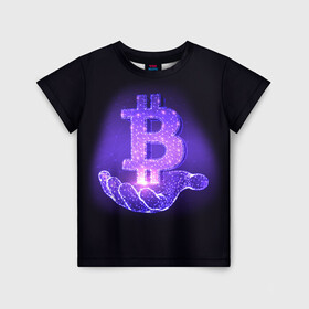 Детская футболка 3D с принтом BITCOIN IN HAND | БИТКОИН в Курске, 100% гипоаллергенный полиэфир | прямой крой, круглый вырез горловины, длина до линии бедер, чуть спущенное плечо, ткань немного тянется | bitcoin | btc | coin | биткоин | биткойн | валюта | деньги | криптовалюта | монета | платёжная система | технология