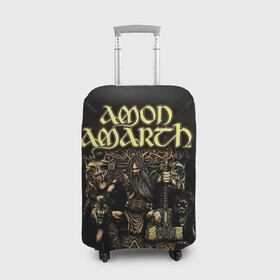 Чехол для чемодана 3D с принтом Amon Amarth в Курске, 86% полиэфир, 14% спандекс | двустороннее нанесение принта, прорези для ручек и колес | amon amarth | metal | викинг метал | группы | дэт метал | метал | музыка | рок