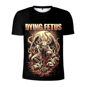 Мужская футболка 3D спортивная с принтом Dying Fetus в Курске, 100% полиэстер с улучшенными характеристиками | приталенный силуэт, круглая горловина, широкие плечи, сужается к линии бедра | death metal | dying fetus | грайндкор | группы | метал | музыка | рок
