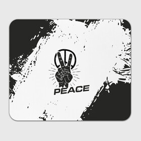 Коврик для мышки прямоугольный с принтом Peace | Мир (Z) в Курске, натуральный каучук | размер 230 х 185 мм; запечатка лицевой стороны | anarchy | hippies | peace | анархизм | анархия | два пальца | знак | знаки | любовь | мир | хиппи