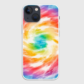 Чехол для iPhone 13 mini с принтом РАДУЖНЫЙ УРАГАН | HURRICANE (Z) в Курске,  |  | color | dirty | paints | texture | брызги | брызги красок | вихрь | краски | радужный ураган | текстура | ураган
