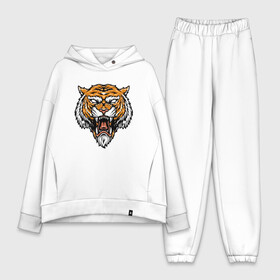 Женский костюм хлопок Oversize с принтом Boss Tiger в Курске,  |  | 2022 | animal | cat | lion | tiger | год тигра | животные | зубы | кот | кошка | лев | охотник | полосатый | природа | тигр | тигренок | тигрица | хищник