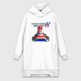 Платье-худи хлопок с принтом Марио крутой гонщик в Курске,  |  | competition | guy | hero | hype | kart | man | nintendo | racing | speed | super mario | video game | видеоигра | гонка | карт | мужчина | скорость | соревнование | супер марио | хайп | чувак