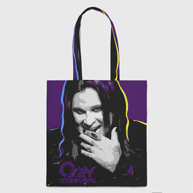 Шоппер 3D с принтом Ozzy Osbourne, Оззи Осборн в Курске, 100% полиэстер | Плотность: 200 г/м2; Размер: 34×35 см; Высота лямок: 30 см | black sabbath | hard rock | heavy metal | john michael osbourne | ozzy osbourne | джон майкл осборн | оззи осборн | хард рок | хеви метал