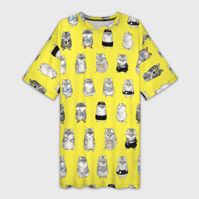 Платье-футболка 3D с принтом Я, Цусима в Курске,  |  | anime | cat | manga | neko | ore | tsushima | аниме | кот | котик | манга | неко | цусима | я цусима