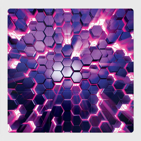 Магнитный плакат 3Х3 с принтом АБСТРАКЦИЯ | СОТЫ в Курске, Полимерный материал с магнитным слоем | 9 деталей размером 9*9 см | 3d плиты | abstraction | glow | honeycomb | neon steel | rift | абстракция | неоновые плиты | разлом | свечение | соты