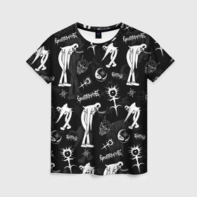 Женская футболка 3D с принтом Ghostemane в Курске, 100% полиэфир ( синтетическое хлопкоподобное полотно) | прямой крой, круглый вырез горловины, длина до линии бедер | anti icon | ghostemane | ill biz | mercury | noise | young crowley | гостмейн | рэп | рэпер | эрик уитни