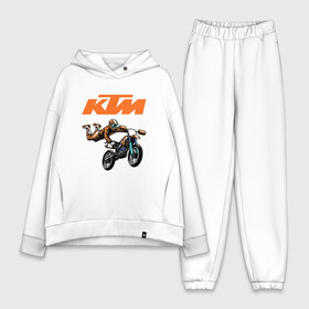 Женский костюм хлопок Oversize с принтом KTM | МОТОКРОСС (Z) в Курске,  |  | enduro | ktm | moto | moto sport | motocycle | sportmotorcycle | ктм | мото | мото спорт | мотоспорт | спорт мото